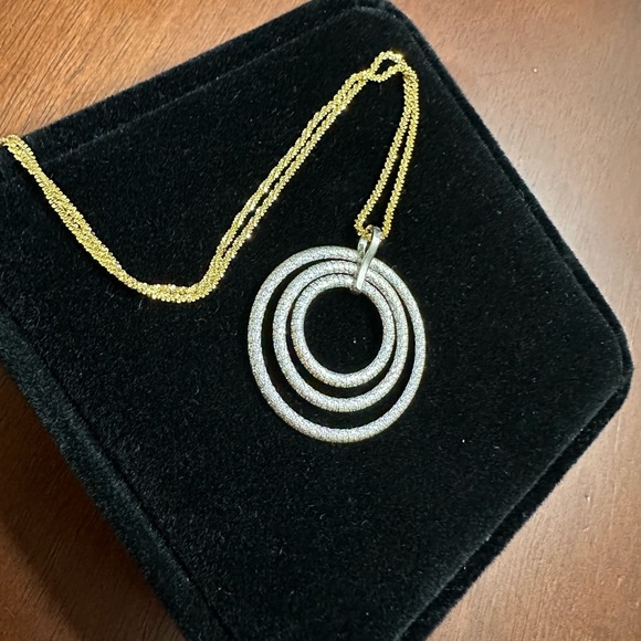 10K Yellow/White Gold Necklace Charm - Picture 4 of 10